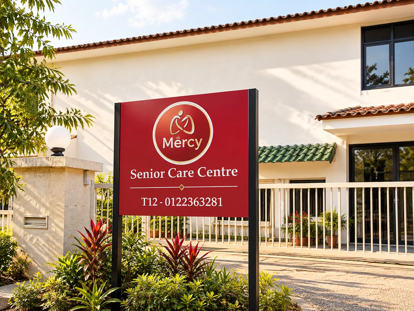 Entrance to a Mercy Senior Care Centre building in Seremban