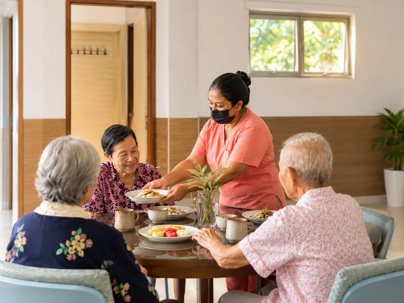 Shared dining at Mercy Senior Care Centre